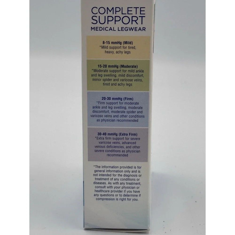 Blue Jay Compression Stockings Size XL Black 15-20 mmHg Knee High Closed Toe New